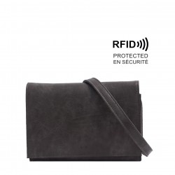 Nita Crossbody Wallet - Dark Grey